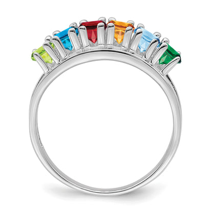 Sterling Silver Rhodium-plated Family Jewelry Mounting