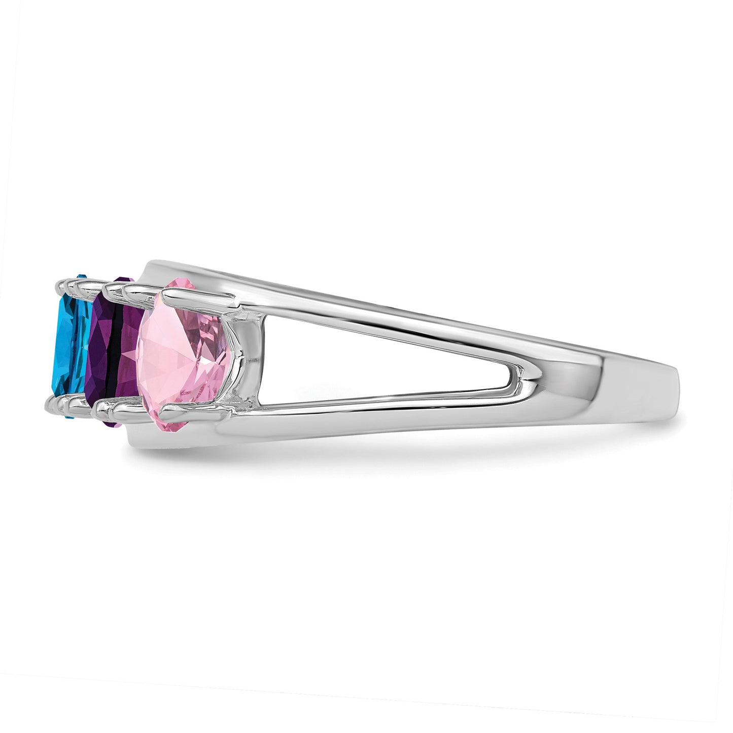 Sterling Silver Rhodium-plated Family Jewelry Mounting