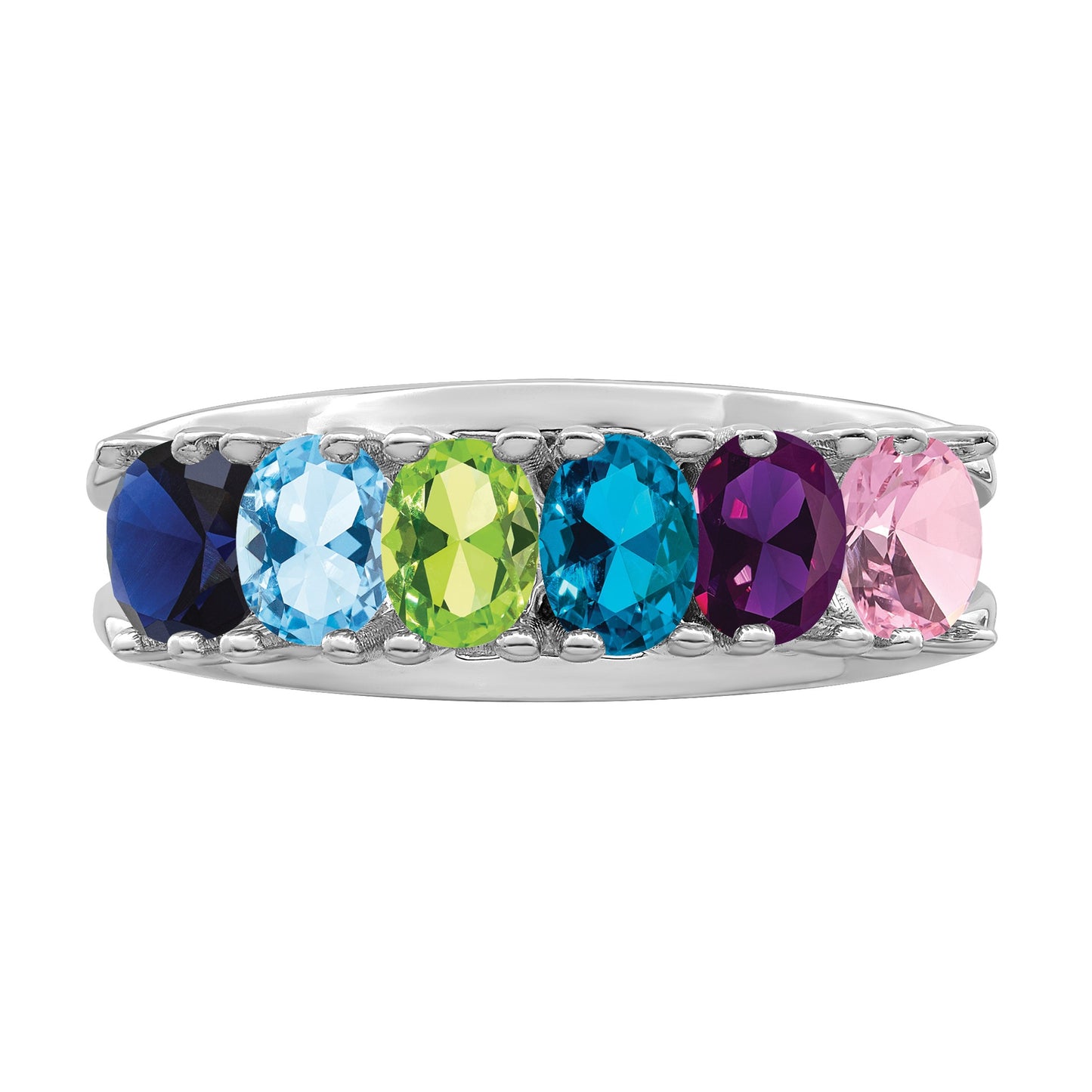 Sterling Silver Rhodium-plated Family Jewelry Mounting