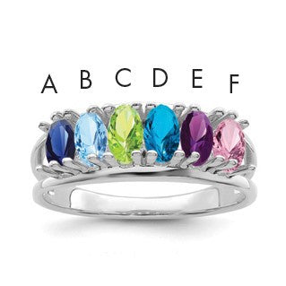 Sterling Silver Rhodium-plated Family Jewelry Mounting