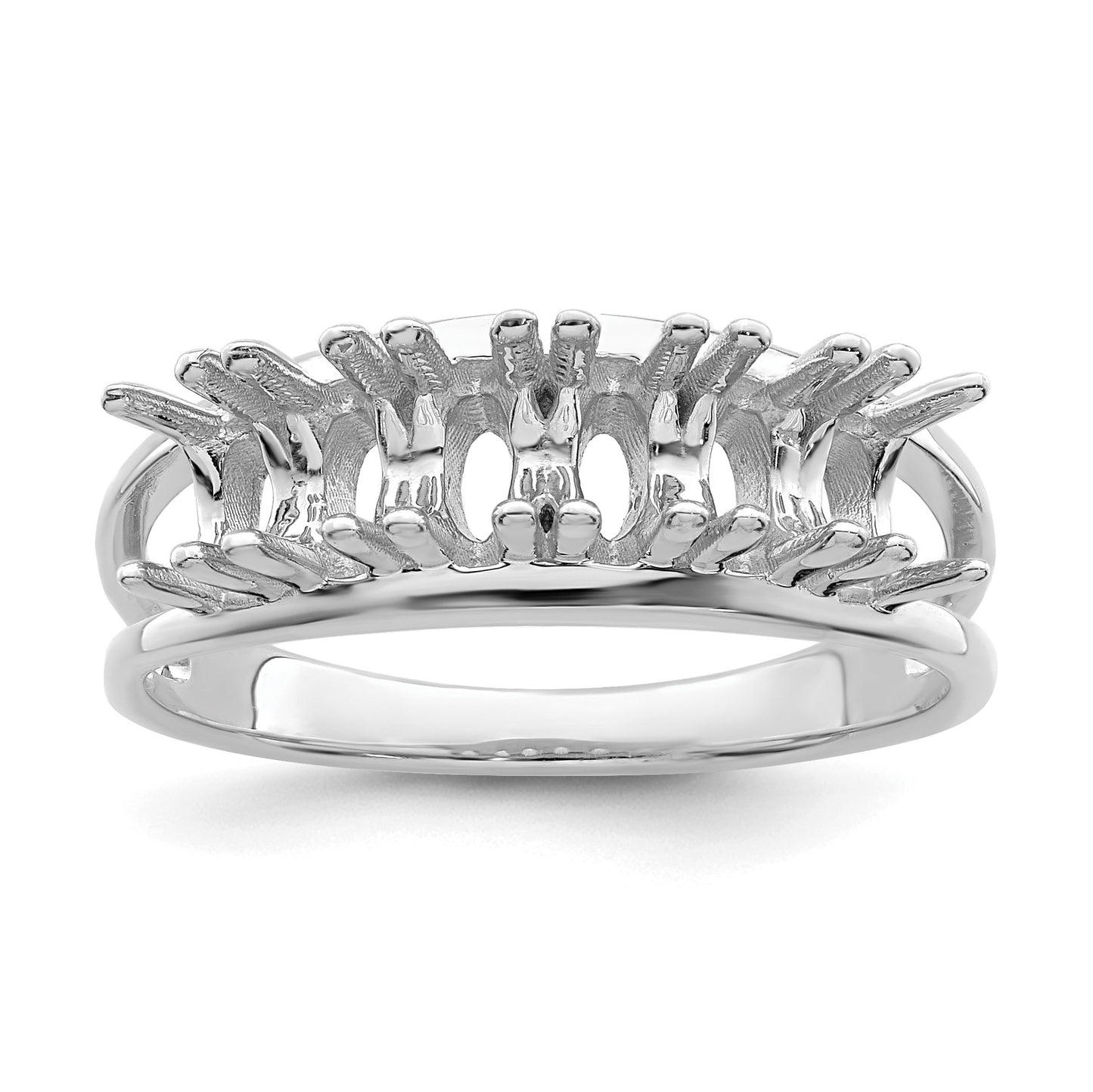 Sterling Silver Rhodium-plated Family Jewelry Mounting