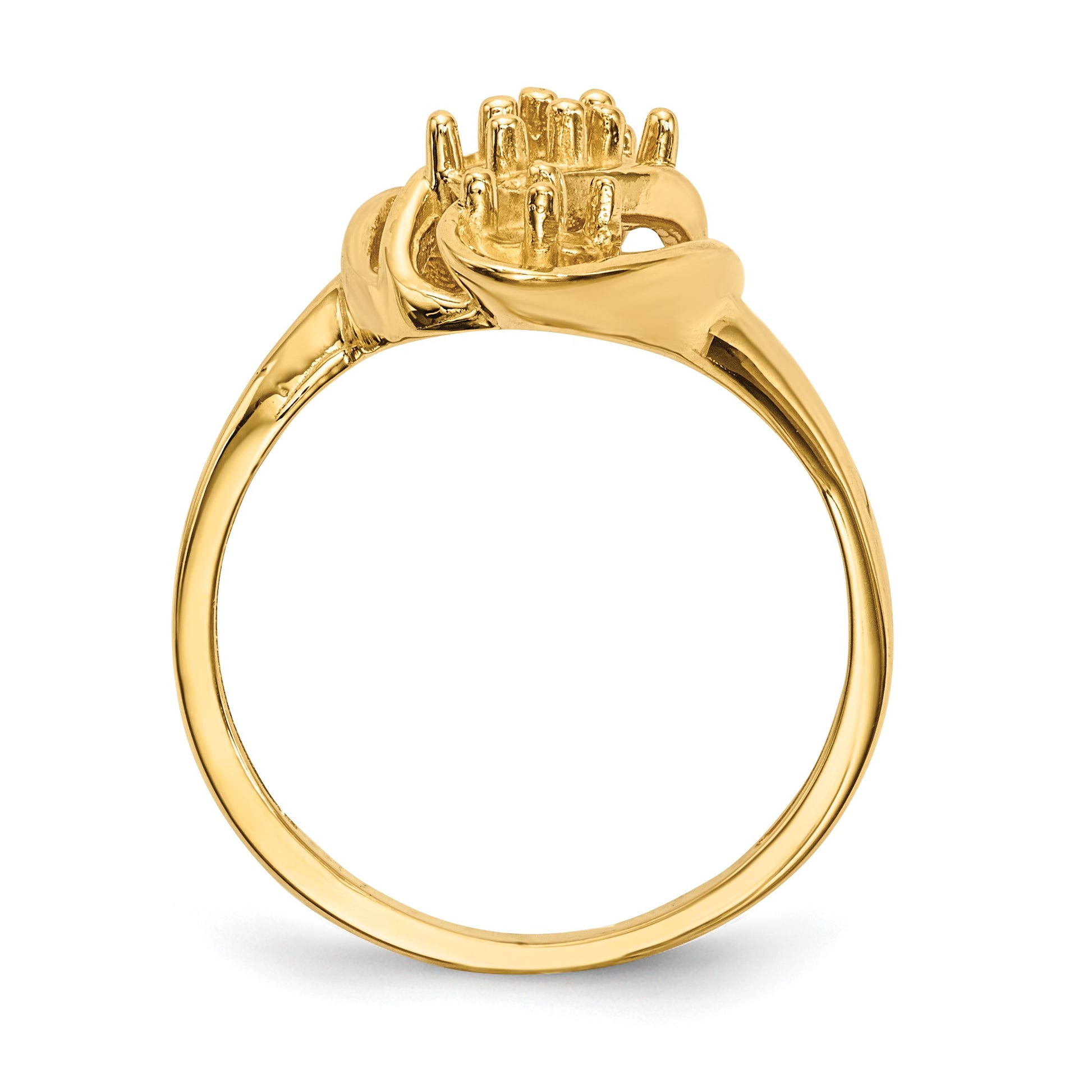 14k Polished 4-Stone Mothers Ring Mounting