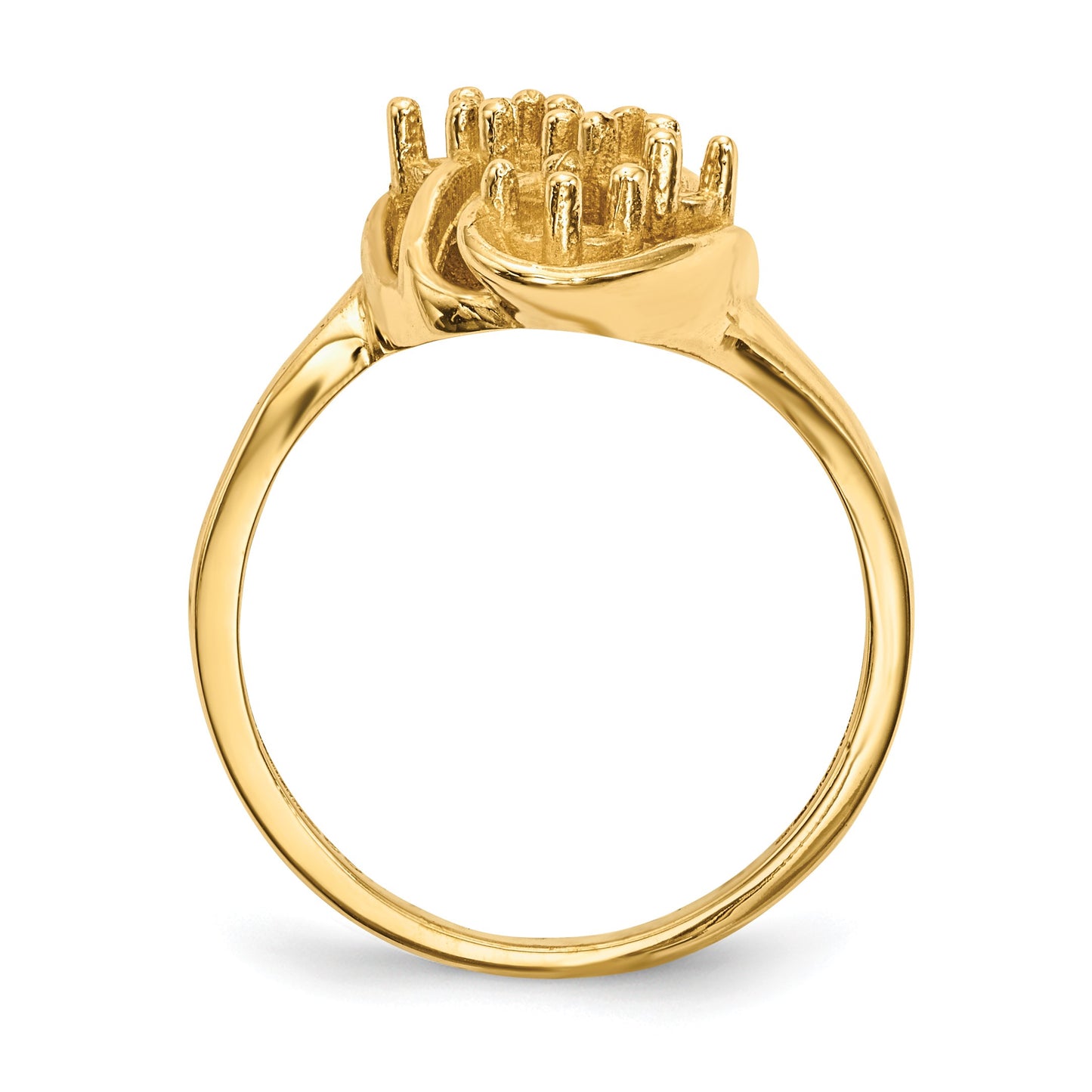 14k Polished 5-Stone Mothers Ring Mounting