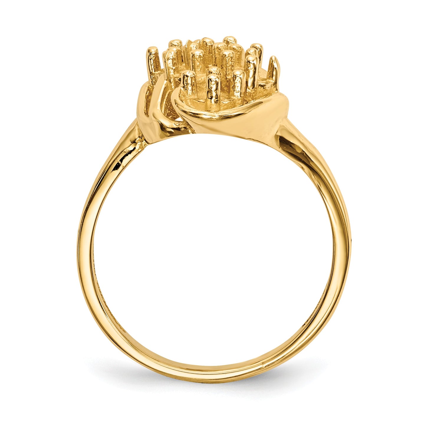 14k Polished 6-Stone Mothers Ring Mounting
