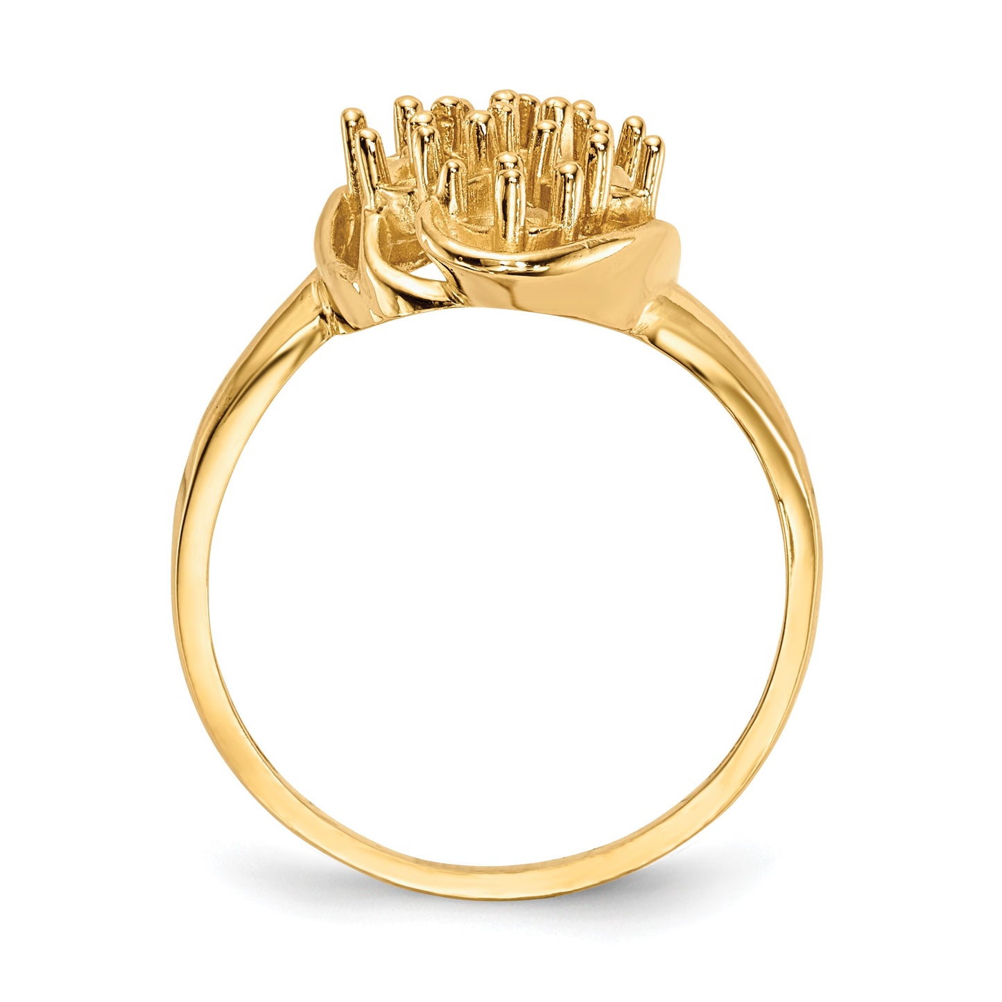 14k Polished 7-Stone Mothers Ring Mounting