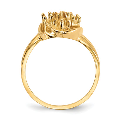 14k Polished 7-Stone Mothers Ring Mounting