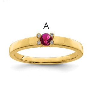 14K Family Jewelry Diamond Semi-Set Ring
