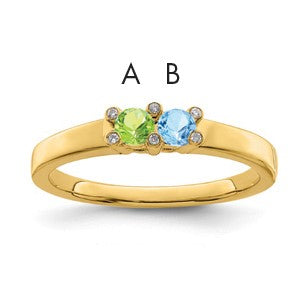 14K Family Jewelry Diamond Semi-Set Ring