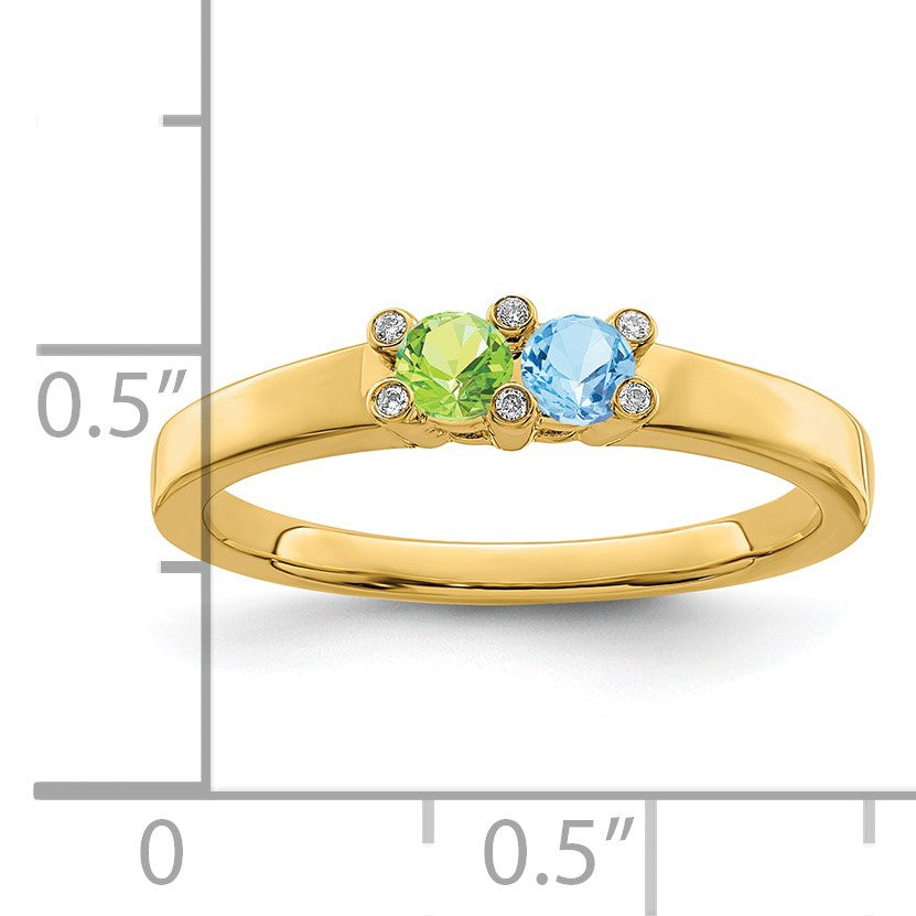 14K Family Jewelry Diamond Semi-Set Ring