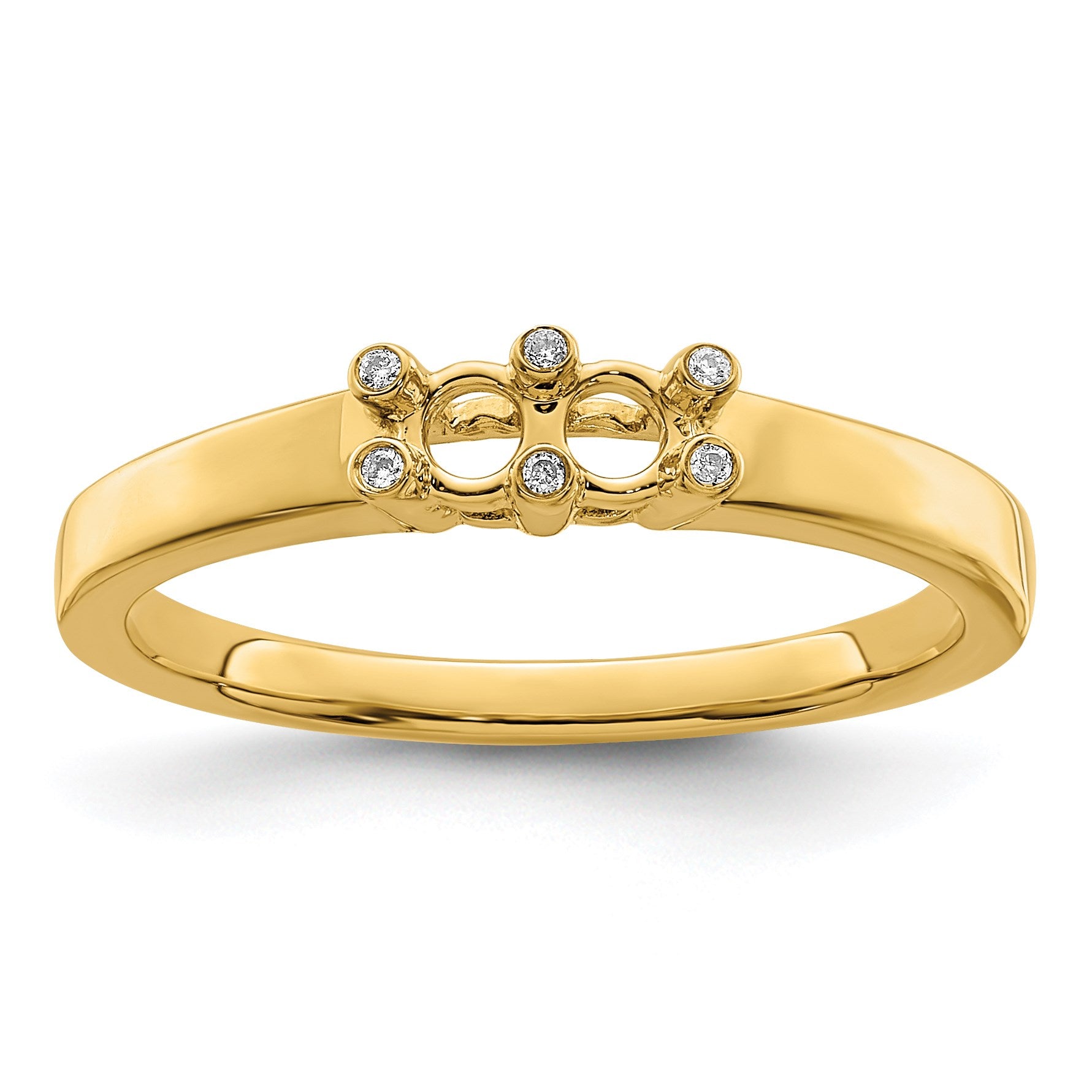 14K Family Jewelry Diamond Semi-Set Ring