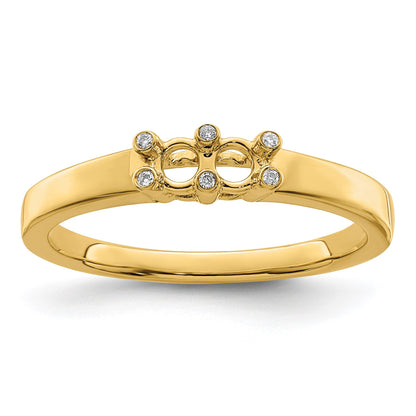 14K Family Jewelry Diamond Semi-Set Ring
