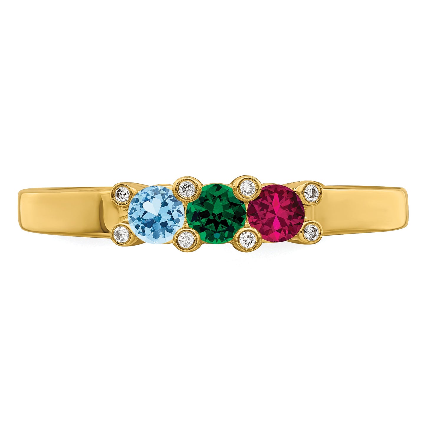 14K Family Jewelry Diamond Semi-Set Ring