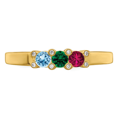 14K Family Jewelry Diamond Semi-Set Ring
