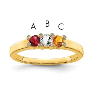 14K Family Jewelry Diamond Semi-Set Ring