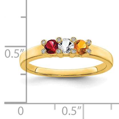14K Family Jewelry Diamond Semi-Set Ring