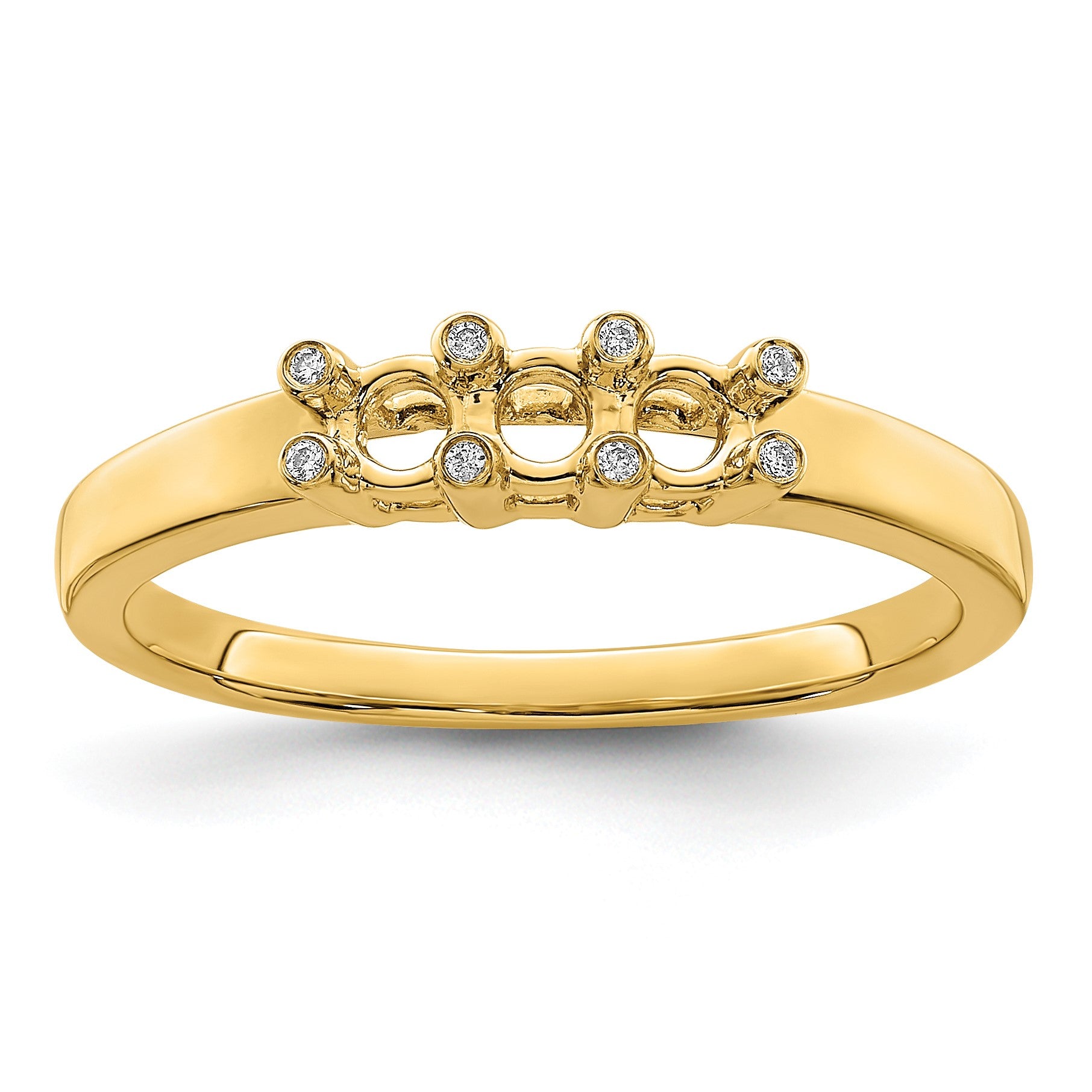 14K Family Jewelry Diamond Semi-Set Ring