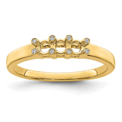 14K Family Jewelry Diamond Semi-Set Ring