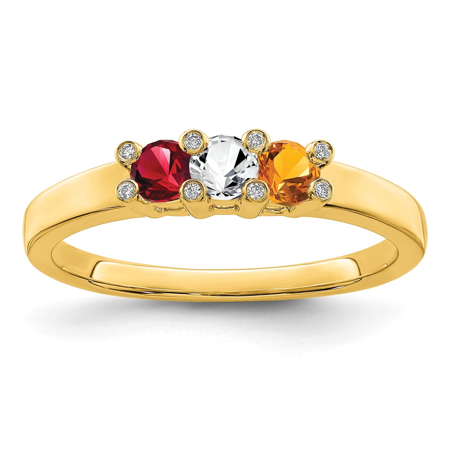 14K Family Jewelry Diamond Semi-Set Ring