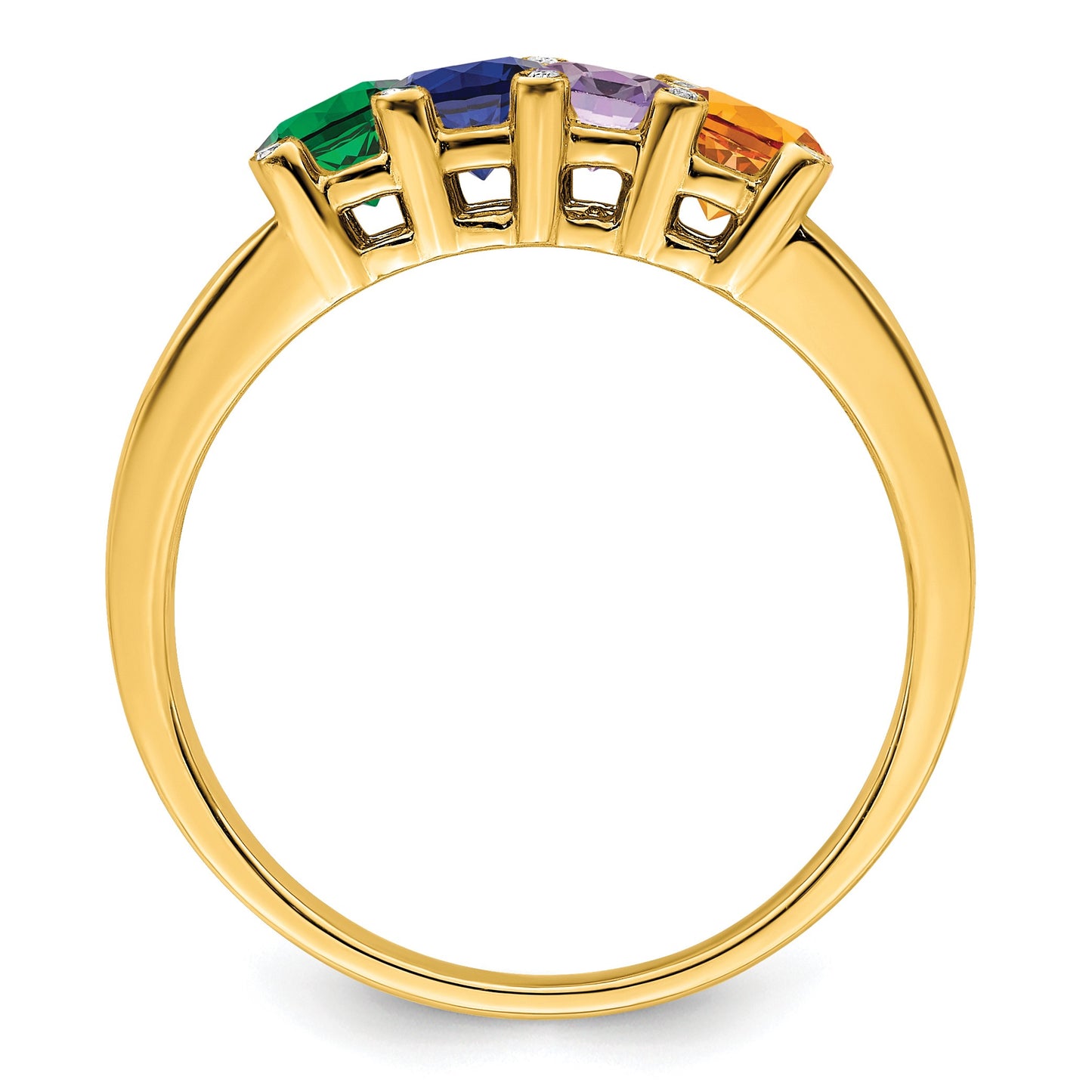 14K Family Jewelry Diamond Semi-Set Ring