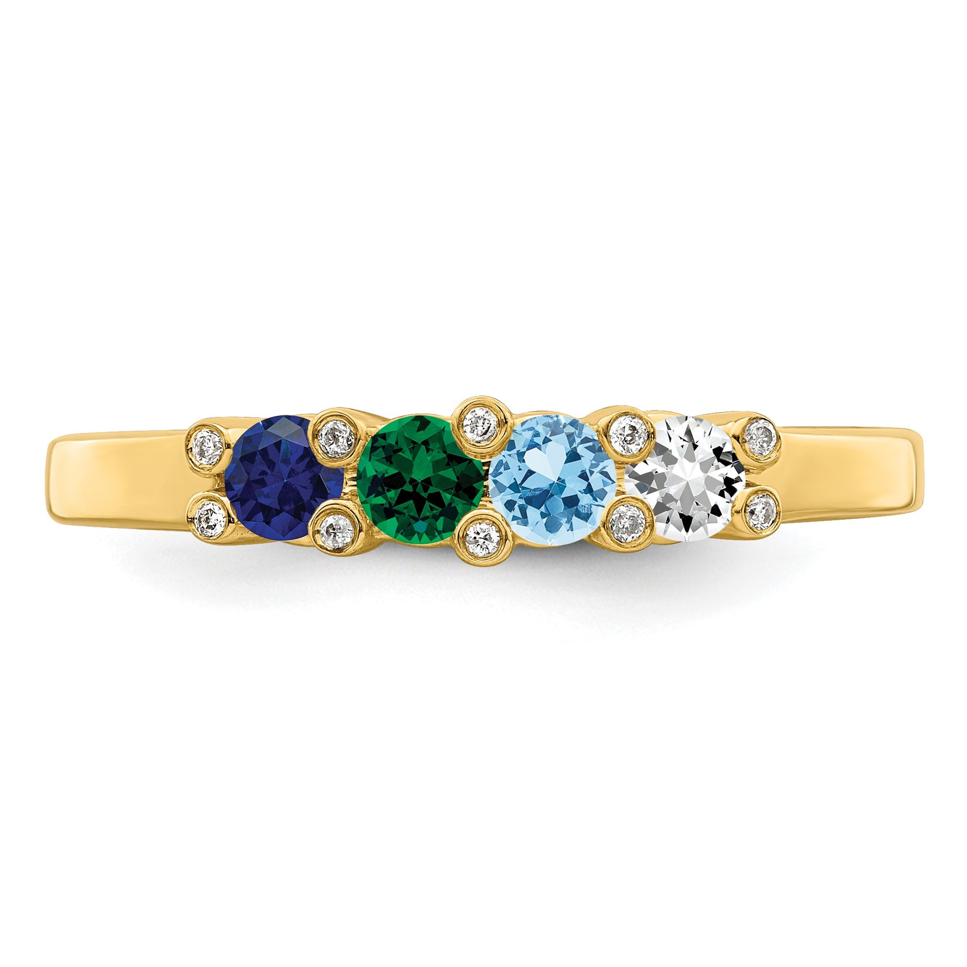 14K Family Jewelry Diamond Semi-Set Ring