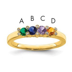 14K Family Jewelry Diamond Semi-Set Ring