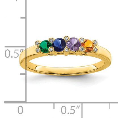 14K Family Jewelry Diamond Semi-Set Ring
