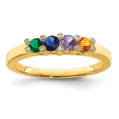 14K Family Jewelry Diamond Semi-Set Ring