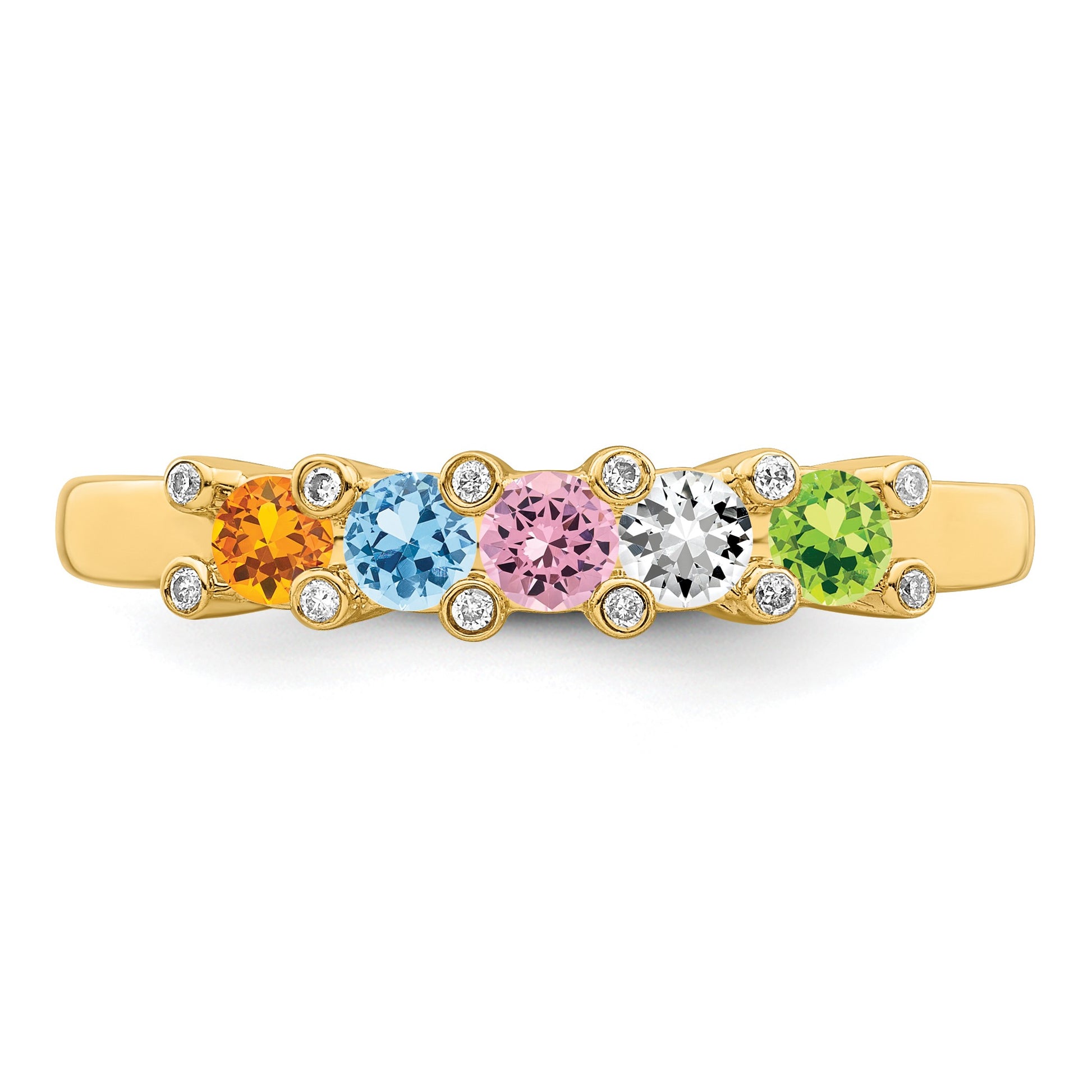 14K Family Jewelry Diamond Semi-Set Ring