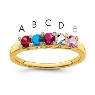 14K Family Jewelry Diamond Semi-Set Ring