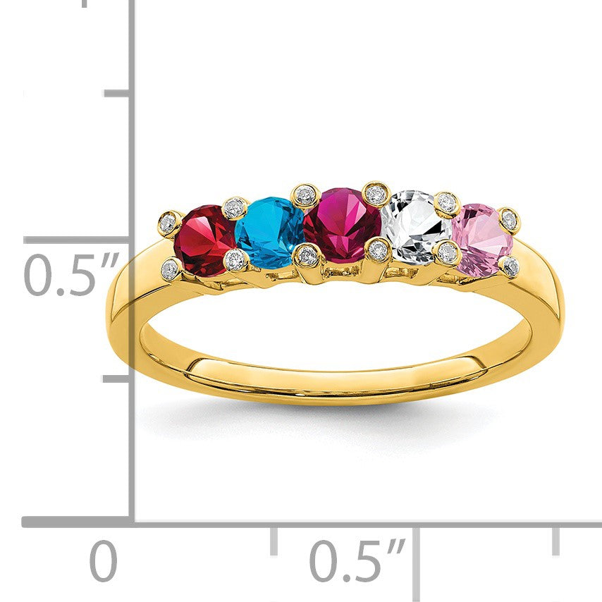 14K Family Jewelry Diamond Semi-Set Ring
