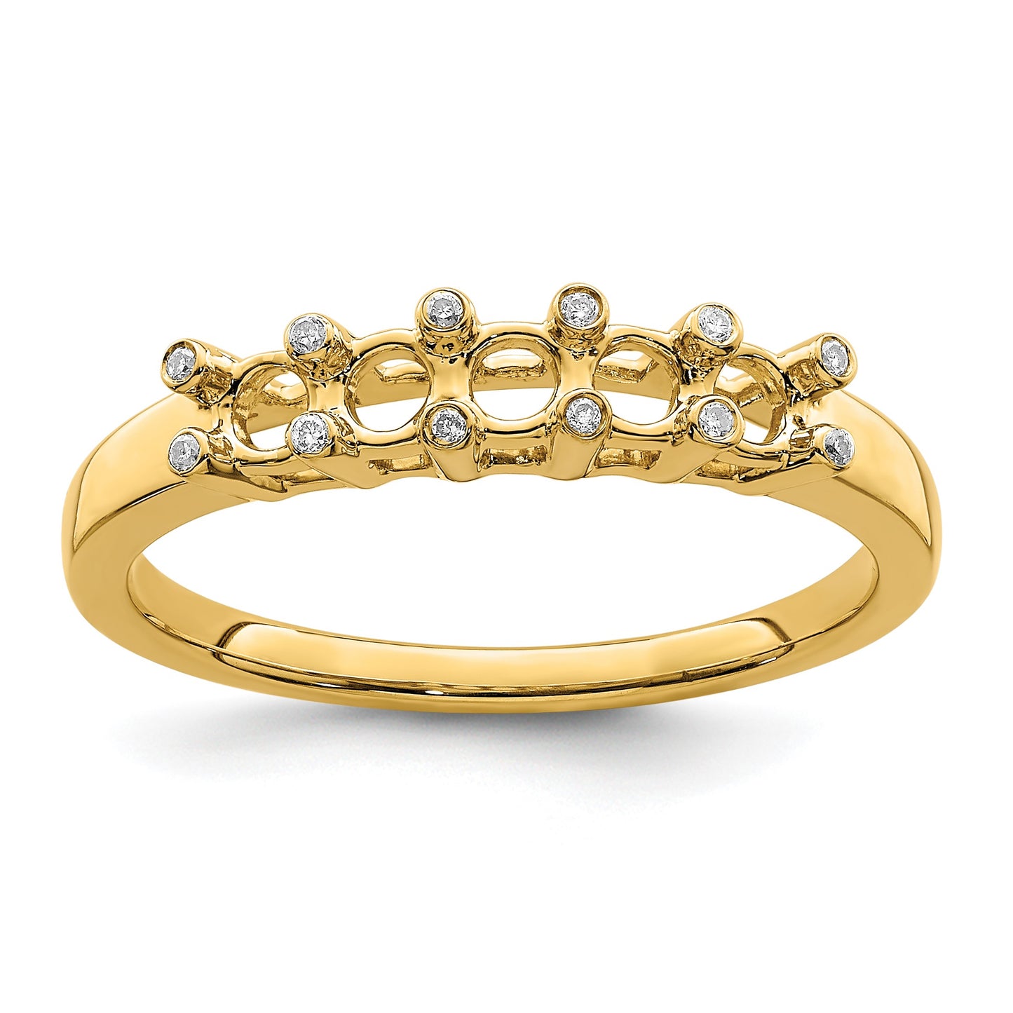 14K Family Jewelry Diamond Semi-Set Ring