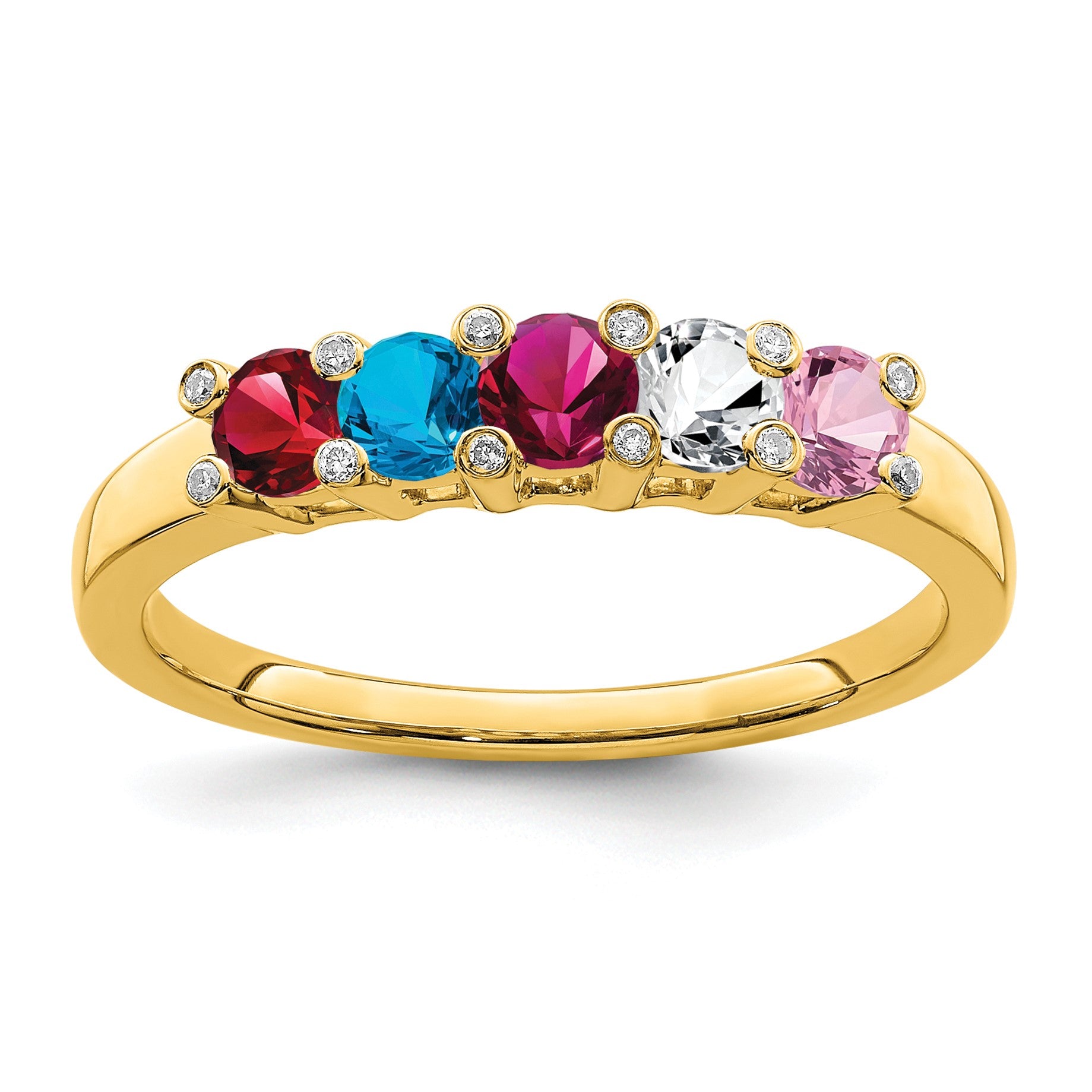 14K Family Jewelry Diamond Semi-Set Ring