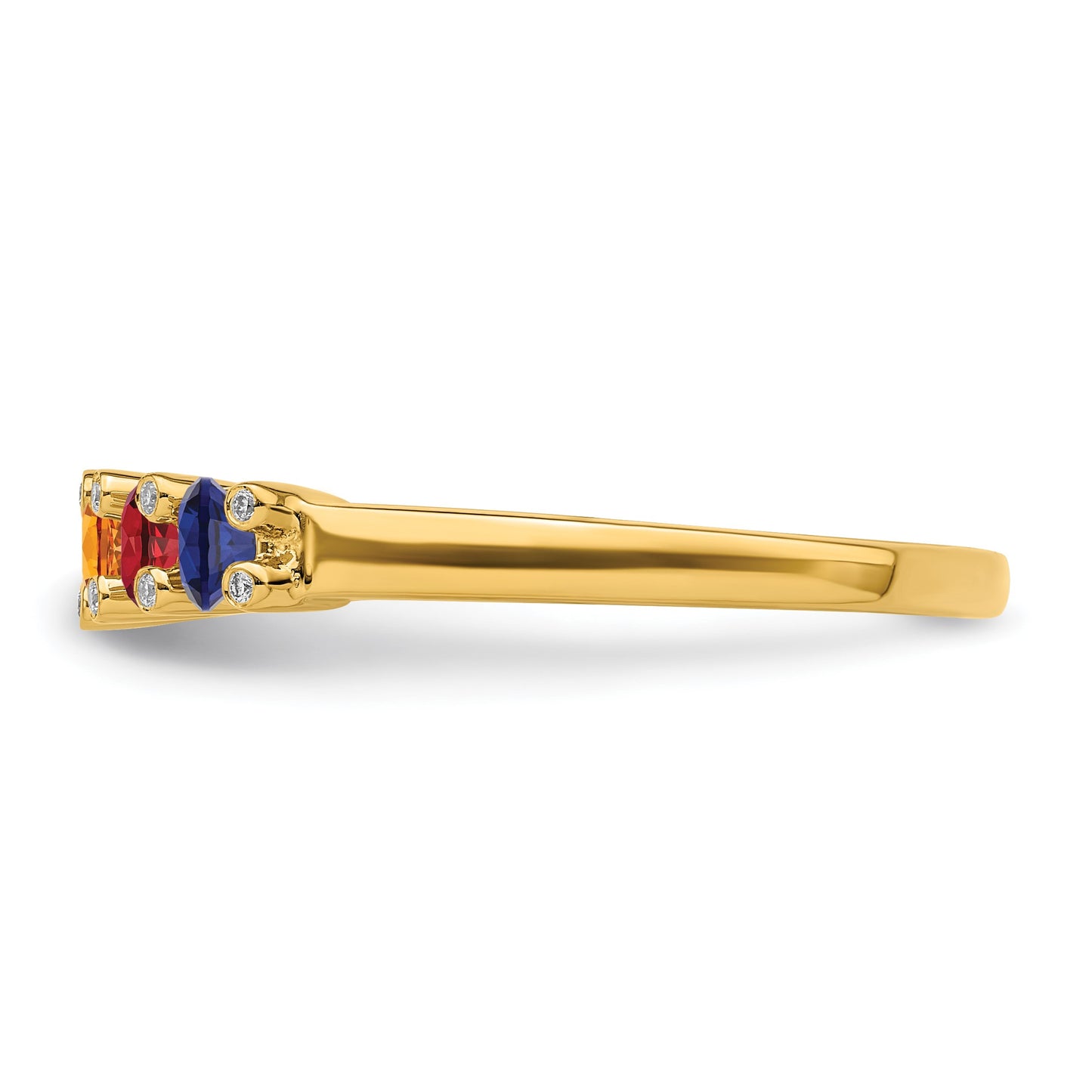 14K Family Jewelry Diamond Semi-Set Ring