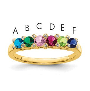 14K Family Jewelry Diamond Semi-Set Ring