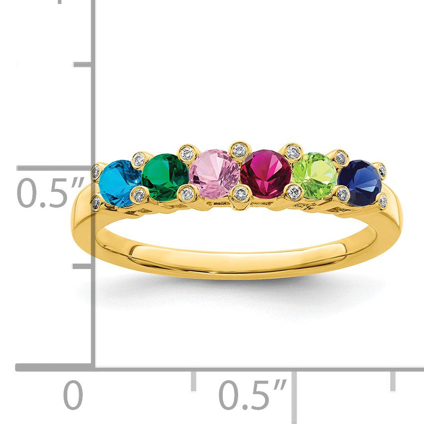 14K Family Jewelry Diamond Semi-Set Ring