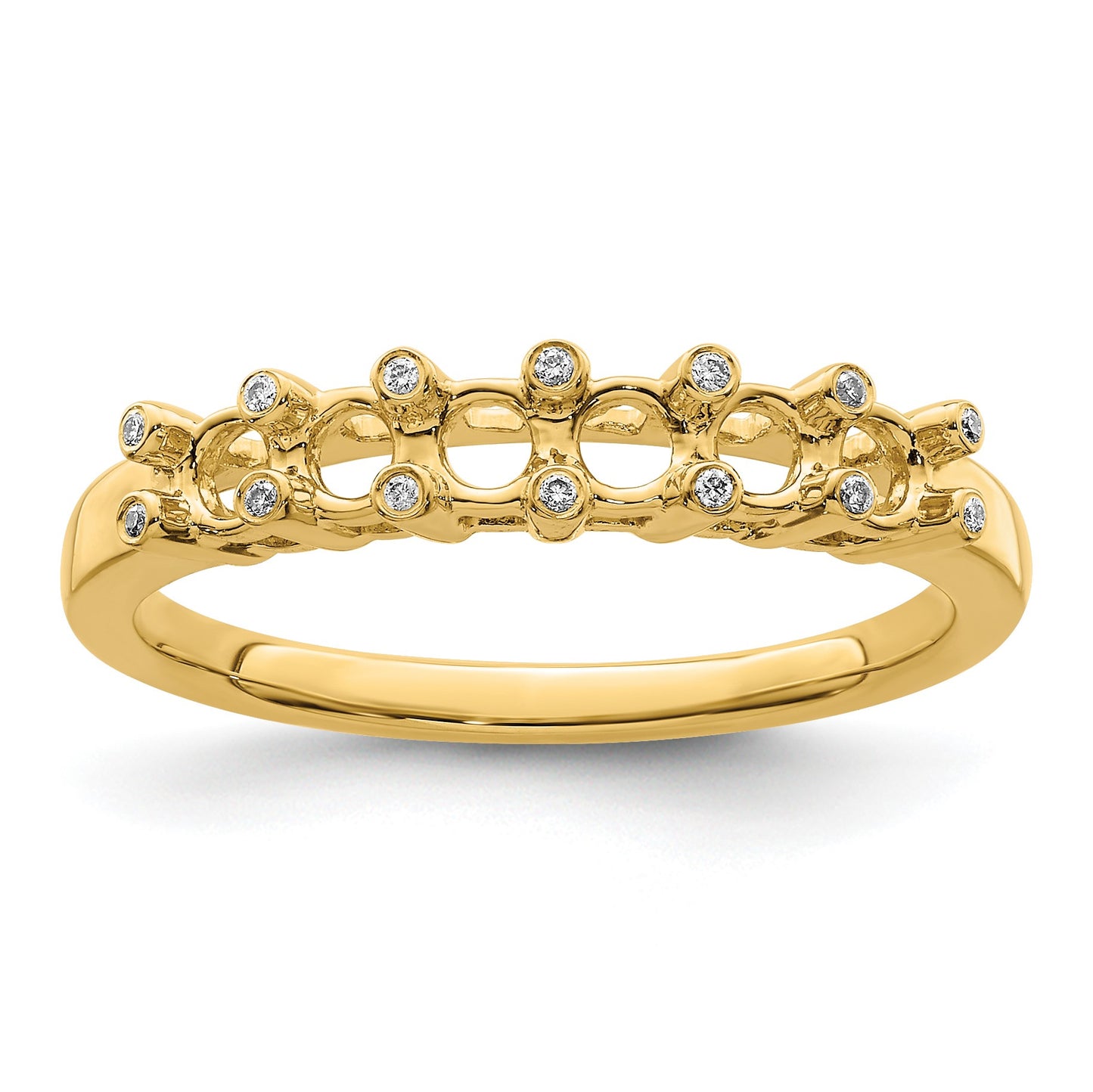 14K Family Jewelry Diamond Semi-Set Ring