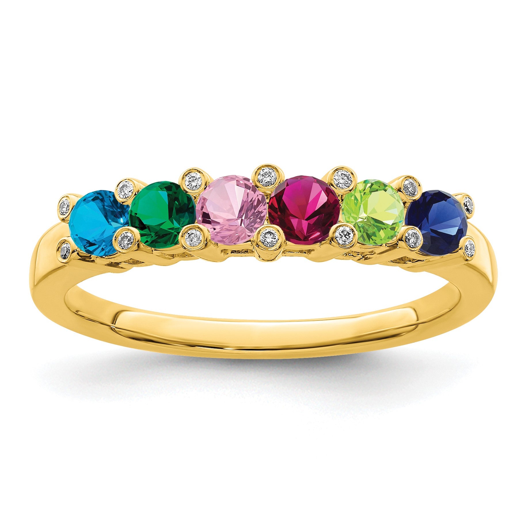 14K Family Jewelry Diamond Semi-Set Ring