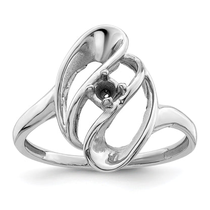 Sterling Silver Rhodium-plated Family Jewelry Mounting