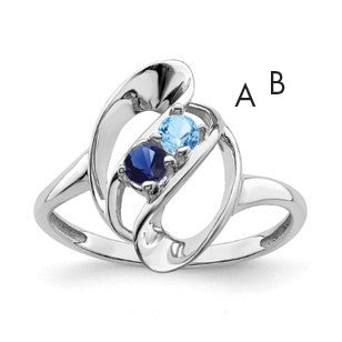Sterling Silver Rhodium-plated Family Jewelry Mounting