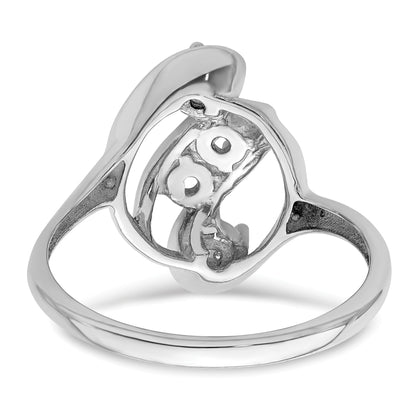 Sterling Silver Rhodium-plated Family Jewelry Mounting