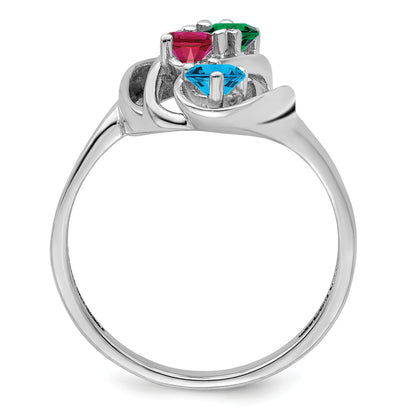 Sterling Silver Rhodium-plated Family Jewelry Mounting