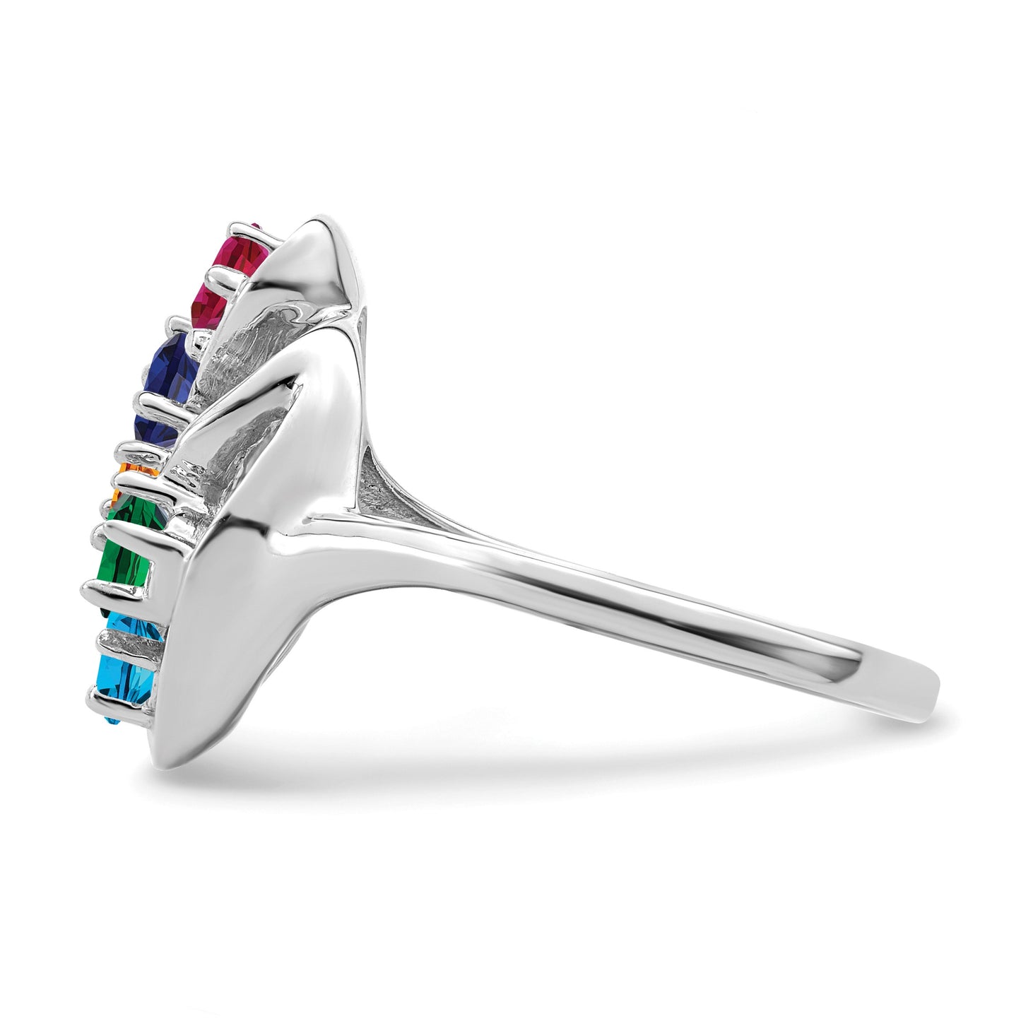 Sterling Silver Rhodium-plated Family Jewelry Mounting
