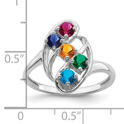 Sterling Silver Rhodium-plated Family Jewelry Mounting