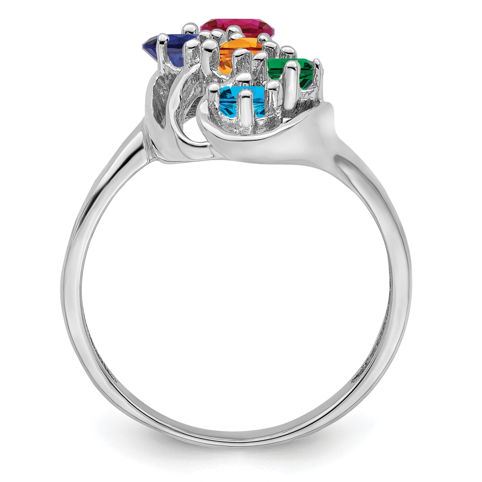 Sterling Silver Rhodium-plated Family Jewelry Mounting