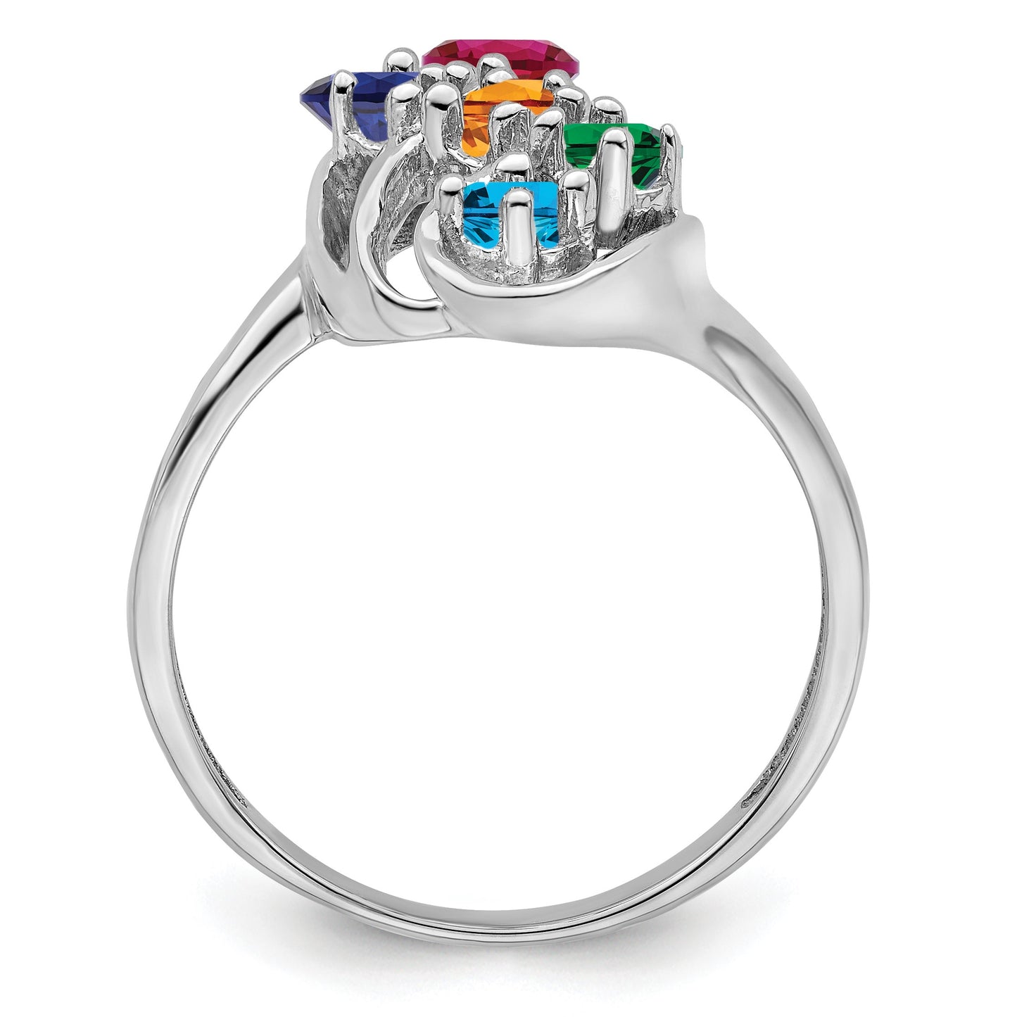 Sterling Silver Rhodium-plated Family Jewelry Mounting