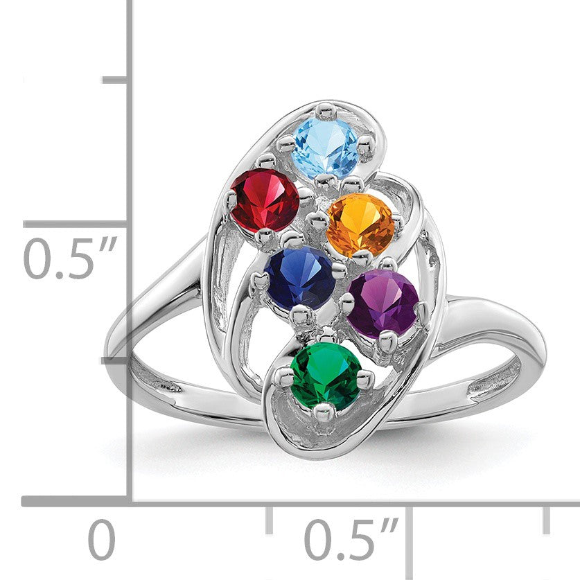 Sterling Silver Rhodium-plated Family Jewelry Mounting