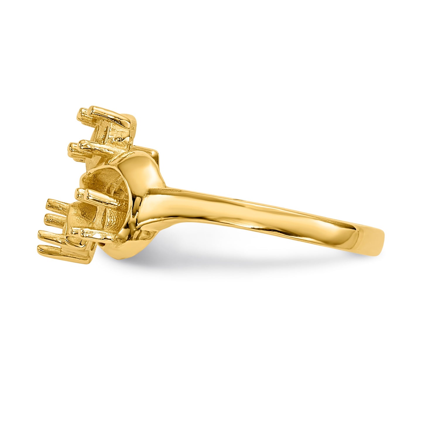 14k Polished 5-Stone Mothers Ring Mounting