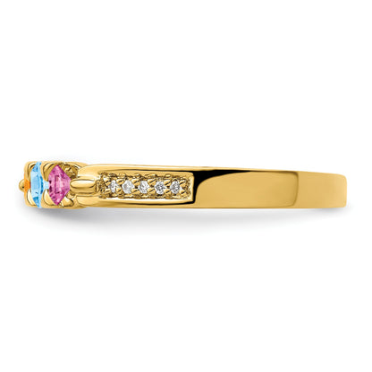 14K Family Jewelry Diamond Semi-Set Ring