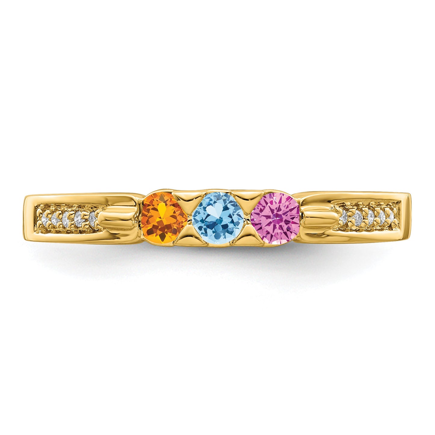 14K Family Jewelry Diamond Semi-Set Ring