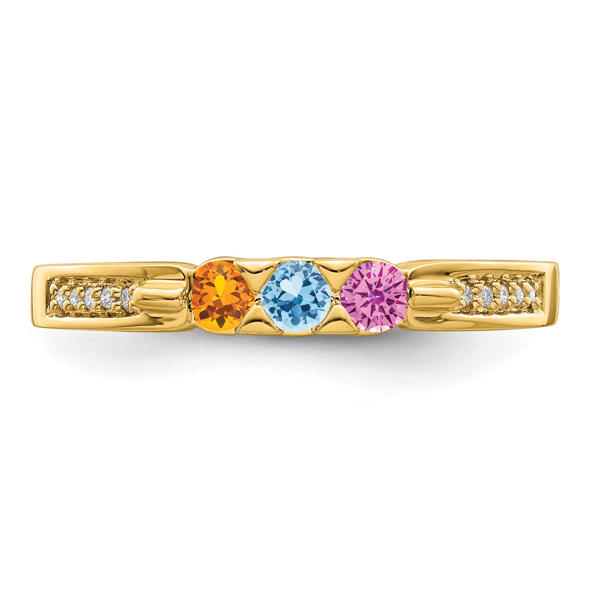14K Family Jewelry Diamond Semi-Set Ring